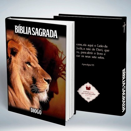 Bíblia Personalizada Cordeiro e Leão